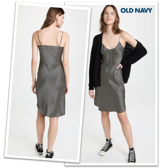 Old Navy Silk Dress with Ruffle Neck Style #582411- Black/ White, size S - Picture 16 of 16